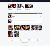 Front page of a Lumora Gallery, showing a grid of images.