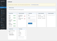 Admin dashboard overview.